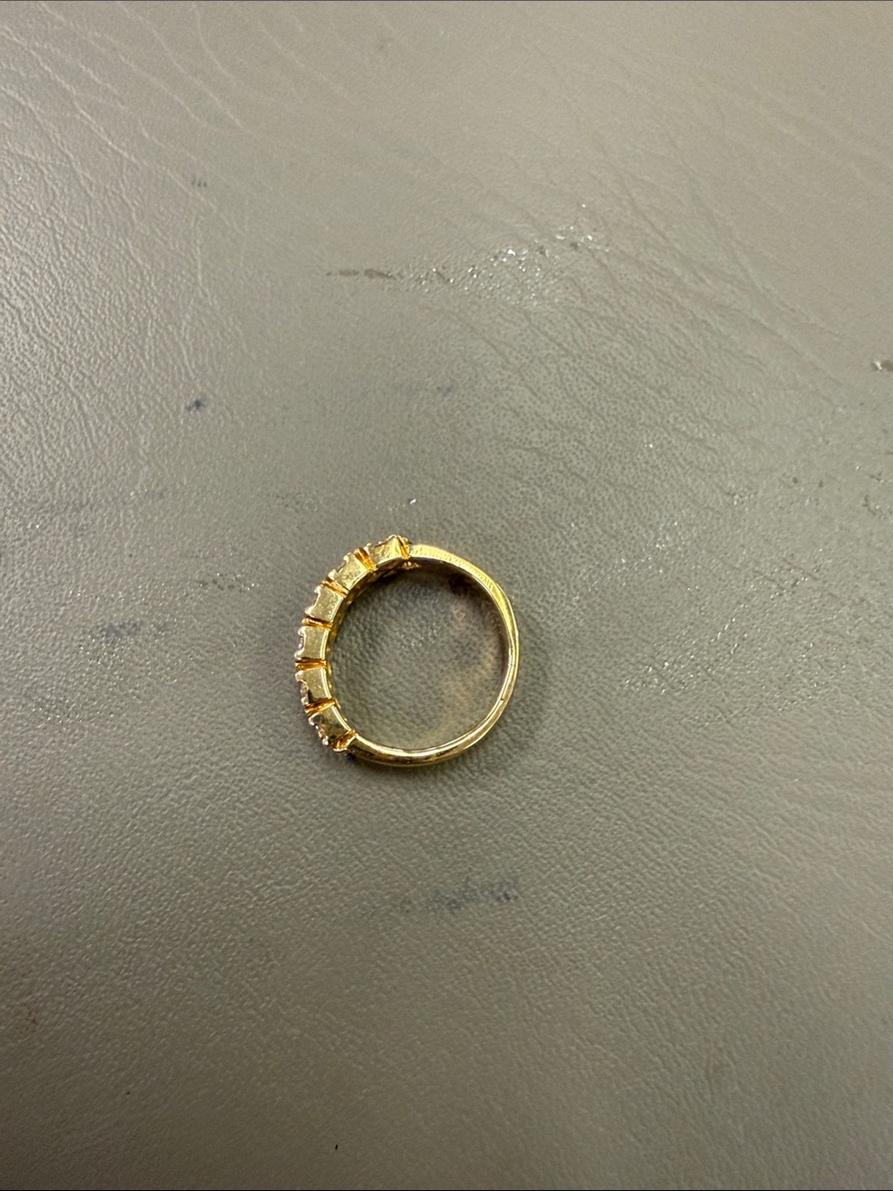 Sapphire and diamond half Eternity Band - size 6 1/2 - Picture 2 of 4